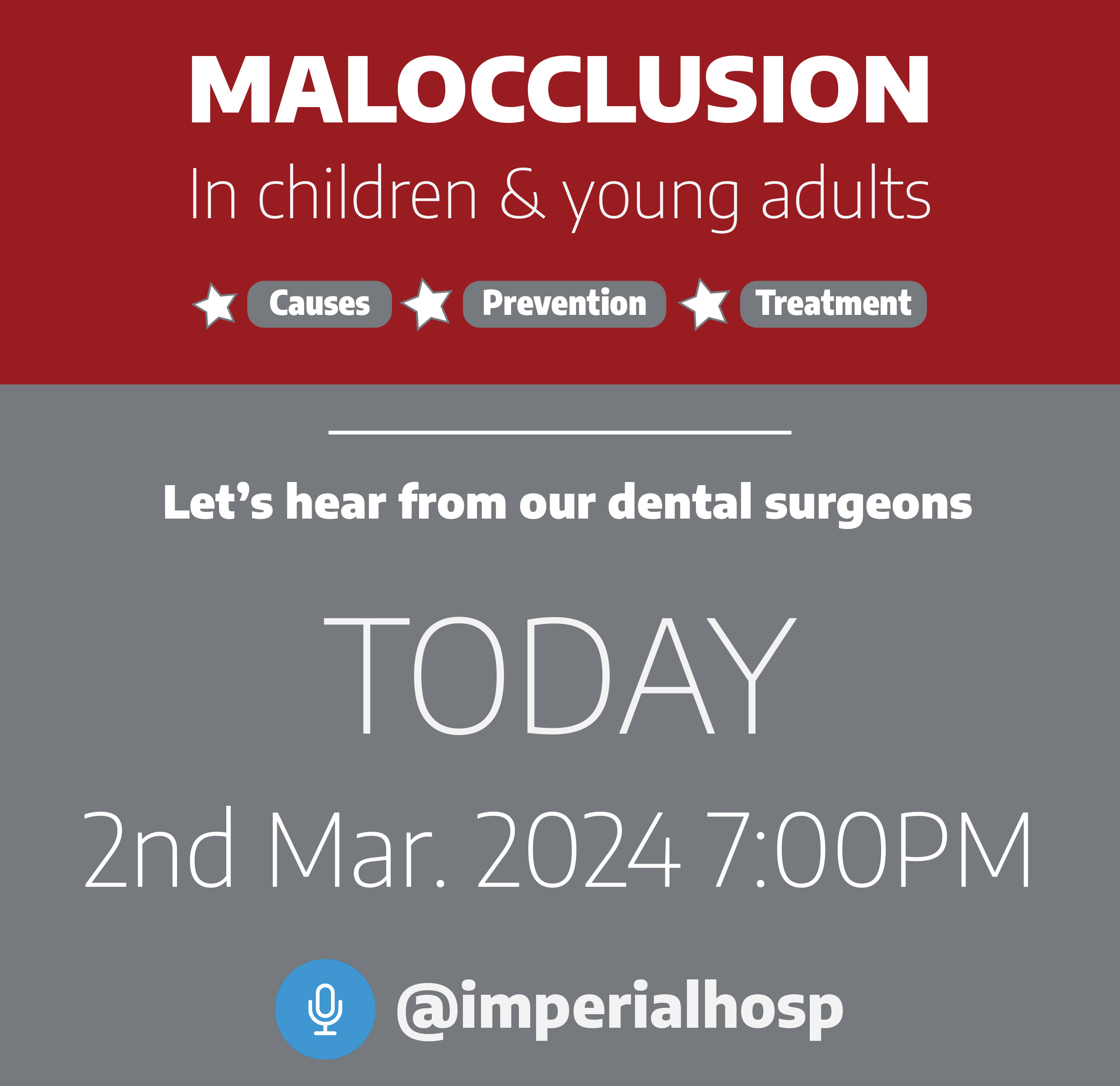 Malocclusion discussion today