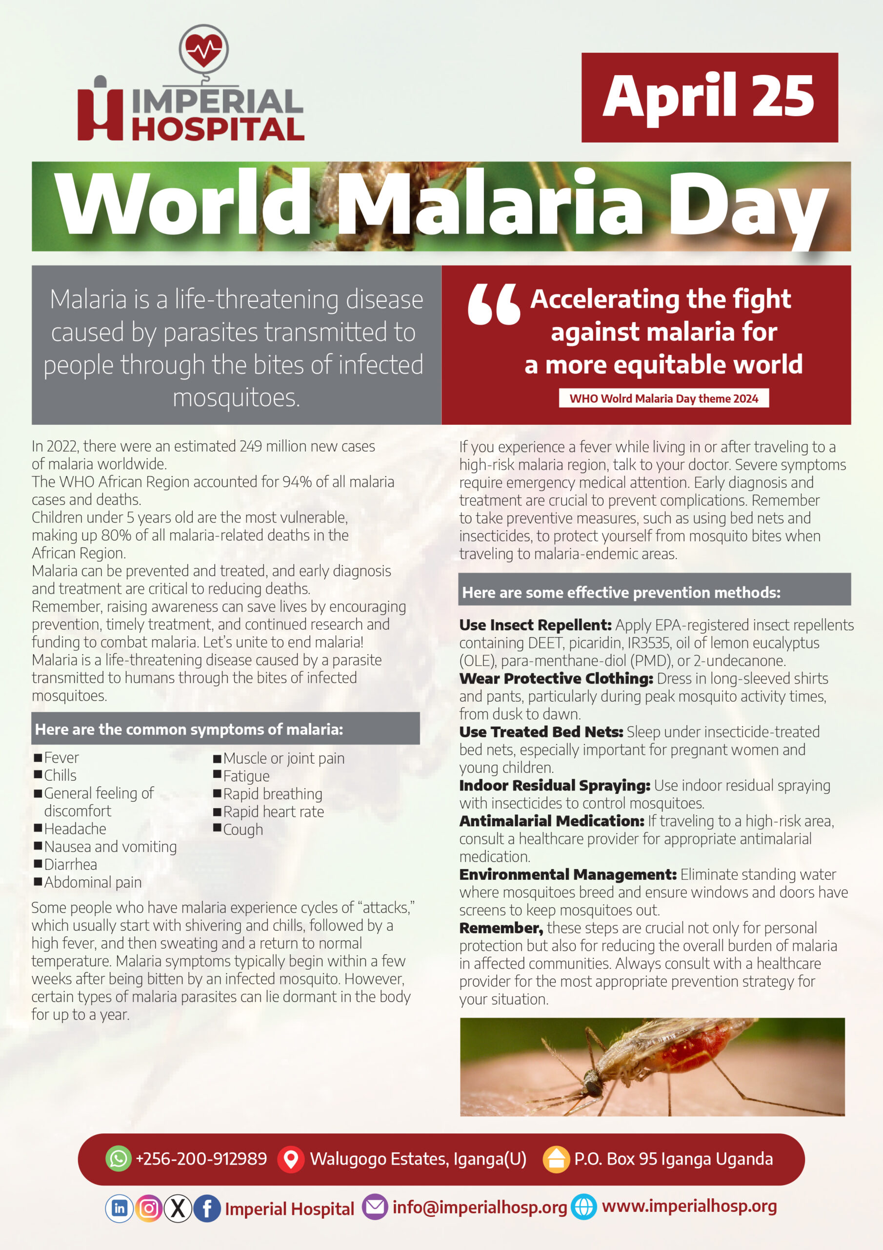 Who, world malaria day